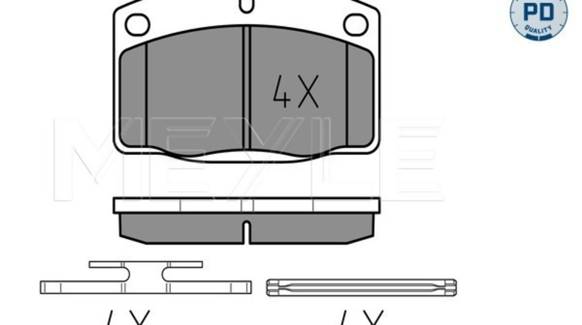 Set placute frana,frana disc punte fata (0252093915PD MEYLE) OPEL,VAUXHALL