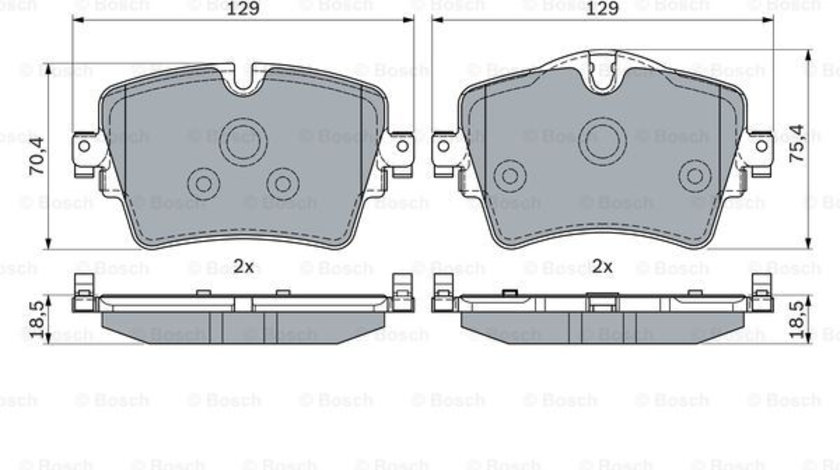 Set placute frana,frana disc punte fata (0986494940 BOSCH) BMW,MINI