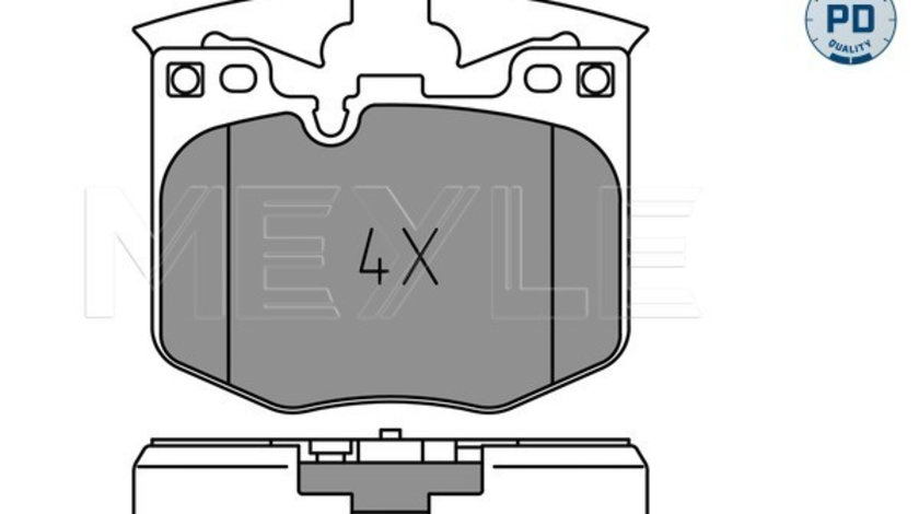 Set placute frana,frana disc punte fata (0252242520PD MEYLE) BMW,BMW (BRILLIANCE),TOYOTA