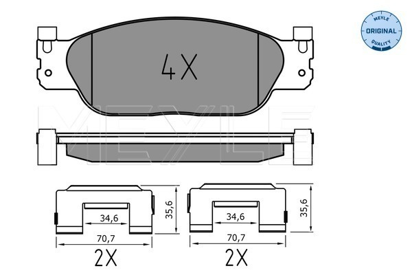 Set placute frana,frana disc punte fata (0252342318 MEYLE) JAGUAR