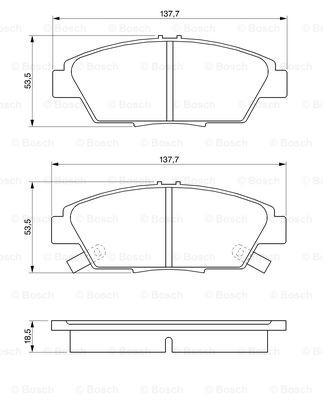 Set placute frana,frana disc punte fata (0986424289 BOSCH) HONDA,ROVER