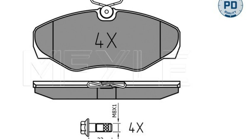 Set placute frana,frana disc punte fata (0252309918PD MEYLE) NISSAN,OPEL,RENAULT,VAUXHALL