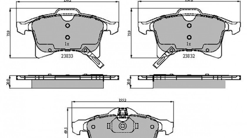 Set placute frana,frana disc punte fata (VKBP80043A SKF) CHEVROLET,OPEL,VAUXHALL