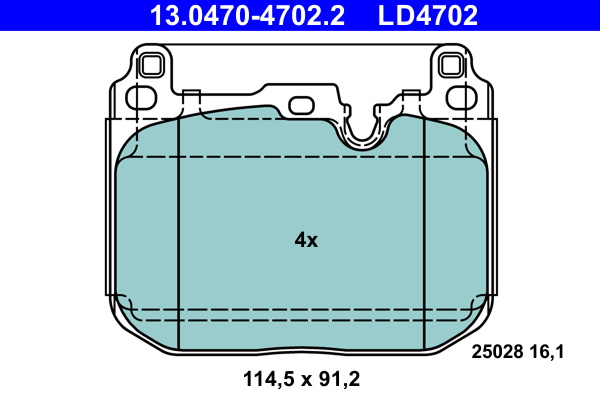 Set placute frana,frana disc punte fata (13047047022 ATE) BMW,MINI