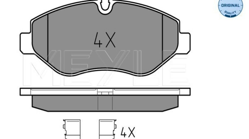 Set placute frana,frana disc punte fata (0252919220 MEYLE) MERCEDES-BENZ,VW