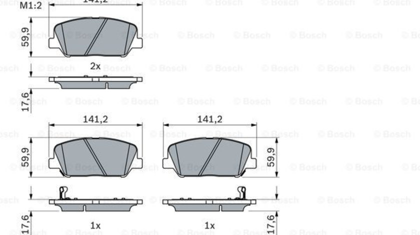 Set placute frana,frana disc punte fata (0986494979 BOSCH) HYUNDAI,KIA