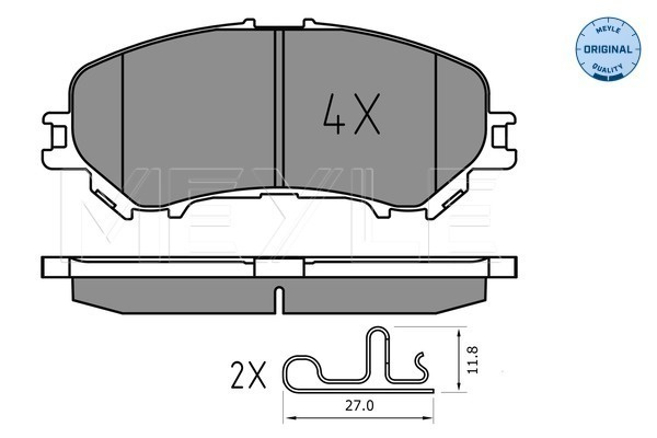 Set placute frana,frana disc punte fata (0252206518 MEYLE) NISSAN,RENAULT