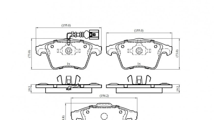 Set placute frana,frana disc punte fata (VKBP80042E SKF) VW