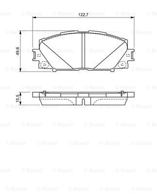 Set placute frana,frana disc punte fata (0986494670 BOSCH) TOYOTA