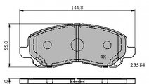 Set placute frana,frana disc punte fata (VKBP80169...