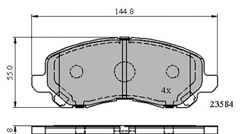 Set placute frana,frana disc punte fata (VKBP80169A SKF) CHRYSLER,Citroen,DODGE,JEEP,LANCIA,MITSUBISHI,PEUGEOT