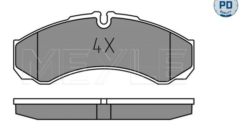 Set placute frana,frana disc punte fata (0252912120PD MEYLE) IVECO