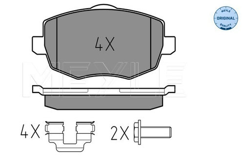 Set placute frana,frana disc punte fata (0252407316 MEYLE) LANCIA