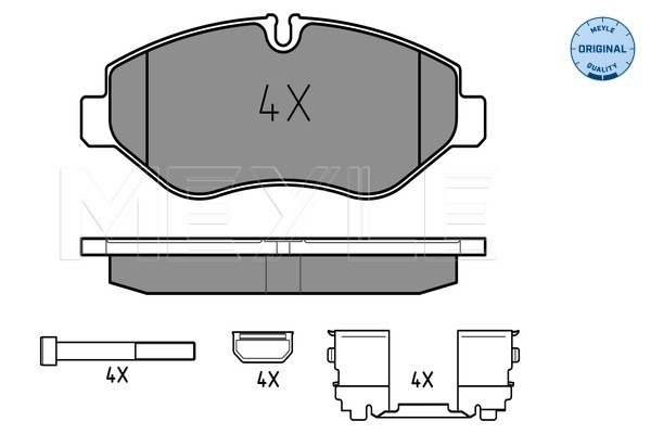 Set placute frana,frana disc punte fata (0252922920 MEYLE) IVECO