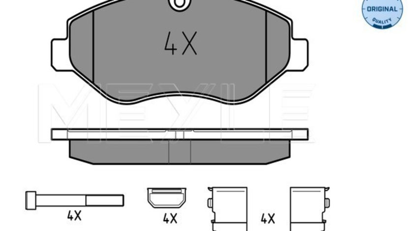 Set placute frana,frana disc punte fata (0252922920 MEYLE) IVECO