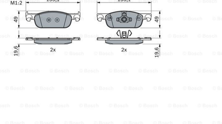 Set placute frana,frana disc punte fata (0986424021 BOSCH) DACIA,LADA,RENAULT