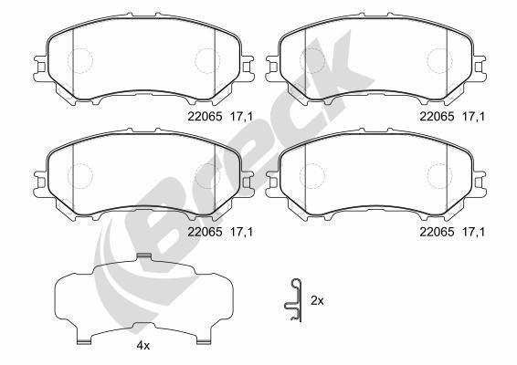 Set placute frana,frana disc punte fata (220650070100 BRK) NISSAN,RENAULT