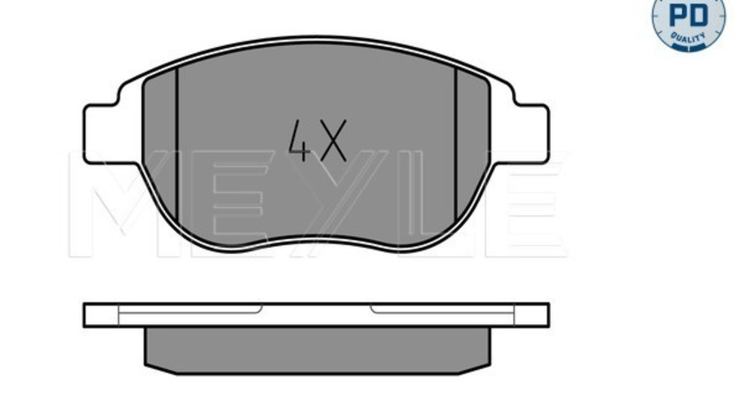 Set placute frana,frana disc punte fata (0252360019PD MEYLE) Citroen,PEUGEOT