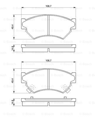 Set placute frana,frana disc punte fata (0986461128 BOSCH) SUBARU