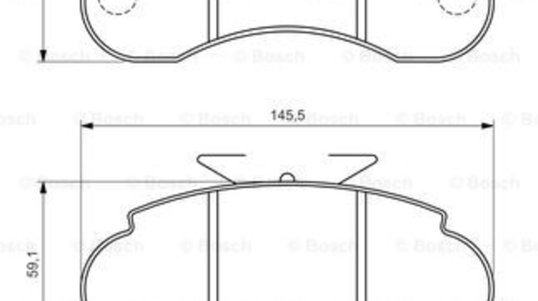 Set placute frana,frana disc punte fata (0986460947 BOSCH) MERCEDES-BENZ,PUCH,VW