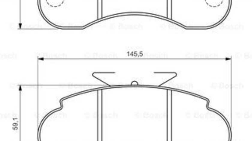 Set placute frana,frana disc punte fata (0986460947 BOSCH) MERCEDES-BENZ,PUCH,VW