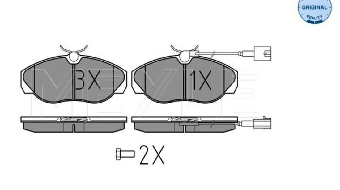 Set placute frana,frana disc punte fata (0252360219W MEYLE) Citroen,FIAT,PEUGEOT