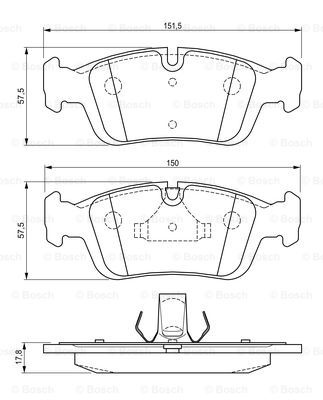 Set placute frana,frana disc punte fata (0986424483 BOSCH)