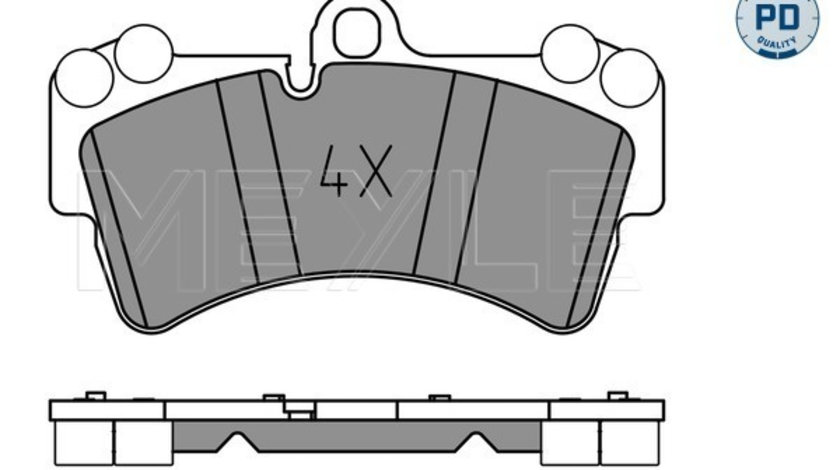 Set placute frana,frana disc punte fata (0252369317PD MEYLE) AUDI,PORSCHE,VW