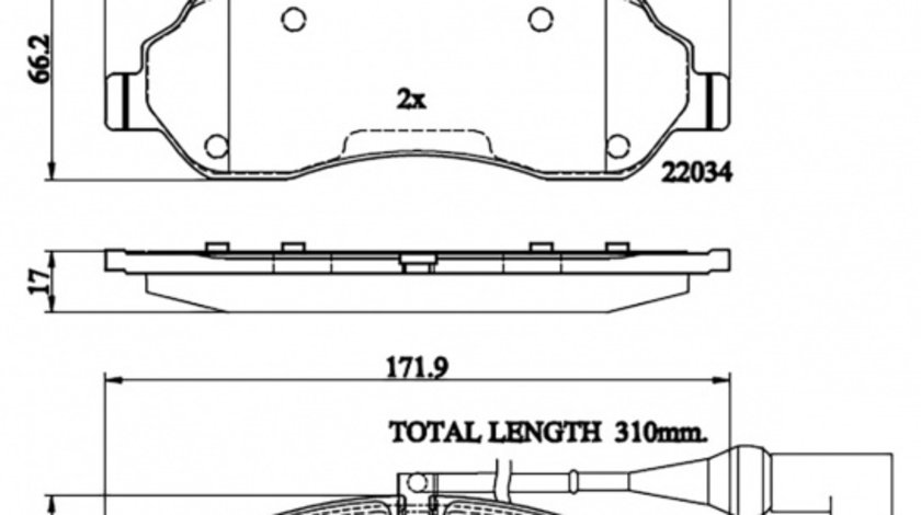 Set placute frana,frana disc punte fata (VKBP80377E SKF) FORD