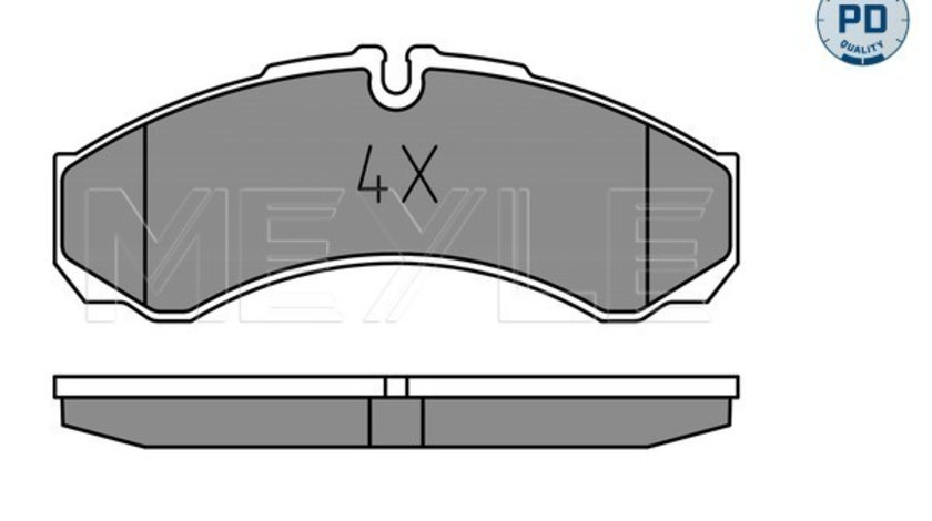 Set placute frana,frana disc punte fata (0252912117PD MEYLE) IVECO