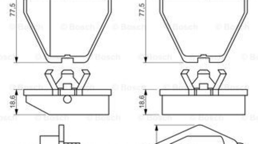 Set placute frana,frana disc punte fata (0986494436 BOSCH) AUDI