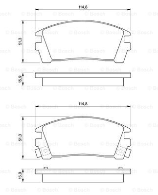 Set placute frana,frana disc punte fata (0986461760 BOSCH) NISSAN