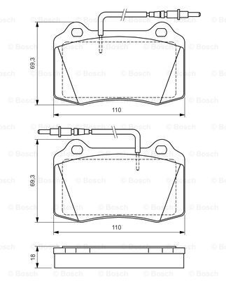 Set placute frana,frana disc punte fata (0986424658 BOSCH) PEUGEOT