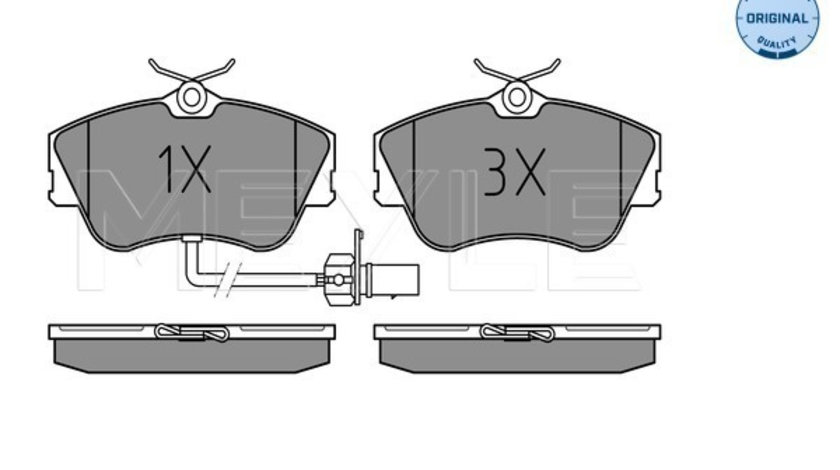 Set placute frana,frana disc punte fata (0252344519W MEYLE) VW