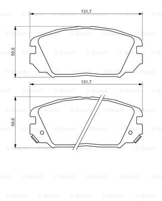 Set placute frana,frana disc punte fata (0986494378 BOSCH) HYUNDAI