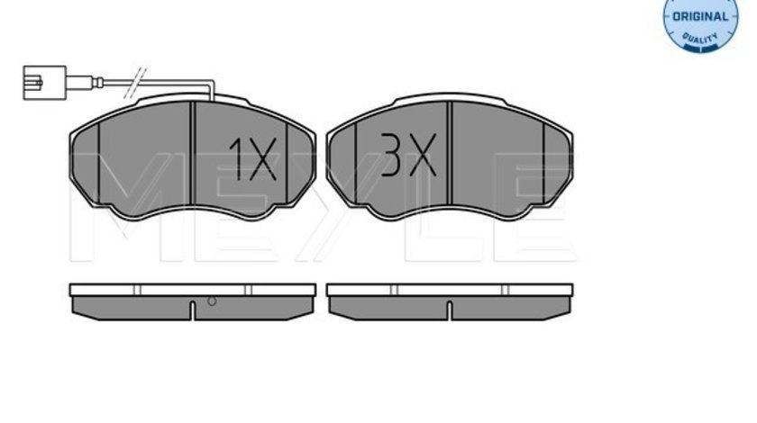 Set placute frana,frana disc punte fata (0252391719W MEYLE) Citroen,FIAT,PEUGEOT