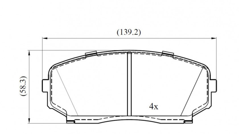 Set placute frana,frana disc punte fata (VKBP80612A SKF) MAZDA,MITSUBISHI