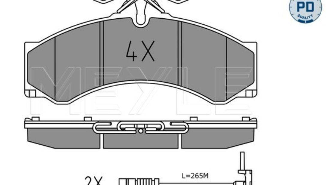 Set placute frana,frana disc punte fata (0252907620PD MEYLE) MERCEDES-BENZ,VW