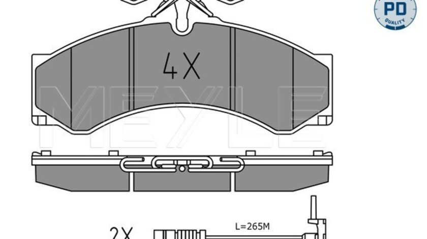 Set placute frana,frana disc punte fata (0252907620PD MEYLE) MERCEDES-BENZ,VW