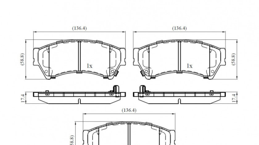 Set placute frana,frana disc punte fata (VKBP80410A SKF) MAZDA