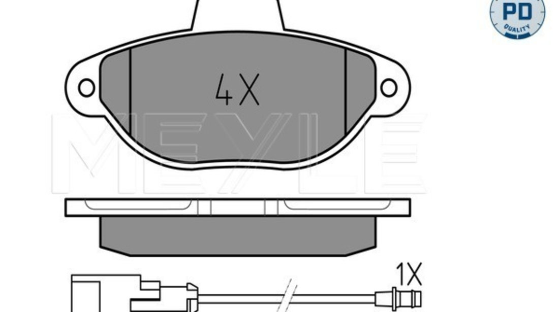 Set placute frana,frana disc punte fata (0252143617PD MEYLE) FIAT,LANCIA