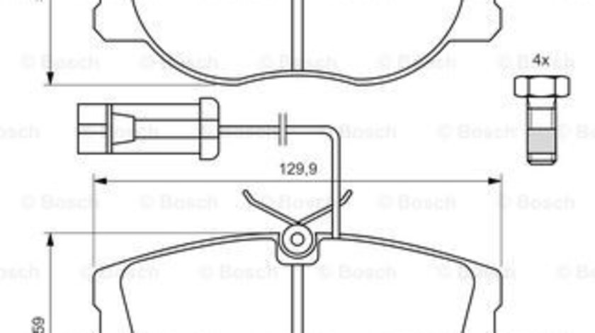 Set placute frana,frana disc punte fata (0986460942 BOSCH) ALFA ROMEO,FIAT,LANCIA