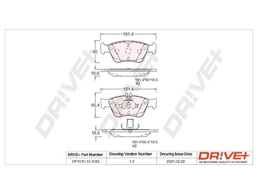 Set placute frana,frana disc punte fata (DP1010101042 DRIVE) MERCEDES-BENZ