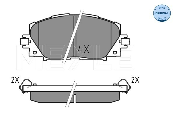 Set placute frana,frana disc punte fata (0252445116 MEYLE) LEXUS,TOYOTA