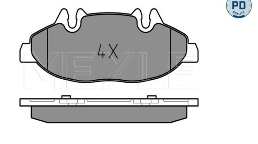 Set placute frana,frana disc punte fata (0252400720PD MEYLE) MERCEDES-BENZ,MERCEDES-BENZ (FJDA)