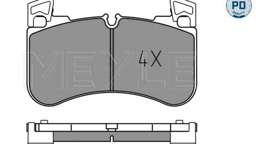 Set placute frana,frana disc punte fata (0252058117PD MEYLE) LAND ROVER