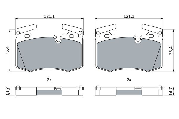 Set placute frana,frana disc punte fata (0986424918 BOSCH) MINI