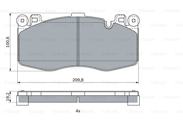 Set placute frana,frana disc punte fata (0986424387 BOSCH) BMW