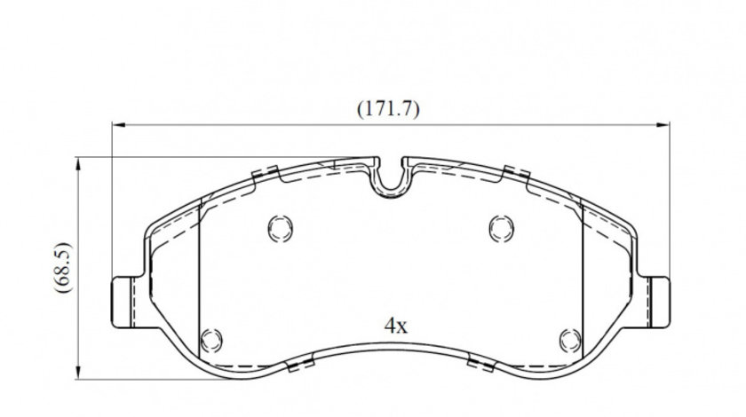 Set placute frana,frana disc punte fata (VKBP80029E SKF) FORD