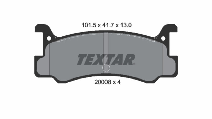 Set placute frana,frana disc puntea spate (2000801 TEXTAR) DAIHATSU,EUNOS,FORD ASIA / OCEANIA,FORD AUSTRALIA,MAZDA,MERCURY